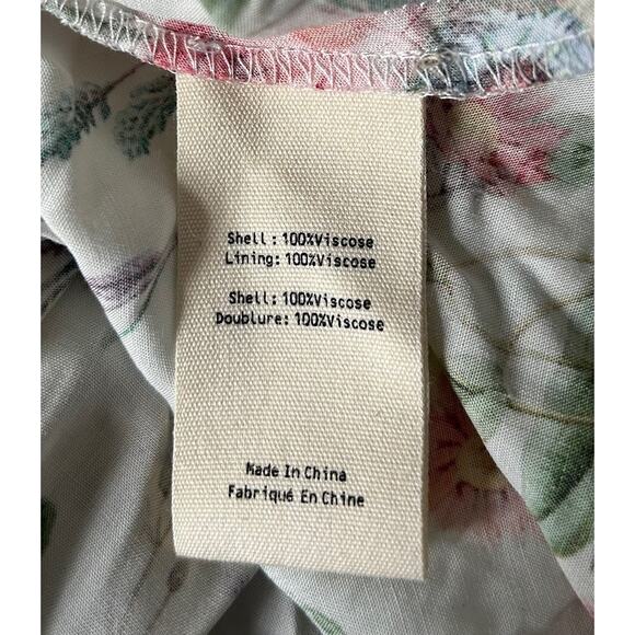 L’AGENCE Women’s Size Large Stefani Garden Floral V Neck Dress NEW - Picture 7 of 8